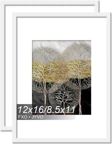 Vista 112 de Fxojyvo Marco de Fotos de 4x6, Muestra Foto de 3.5x5 con Paspartú o 4 x 6 Sin Paspartú, Liviano y de Alta Transparencia Marco de 4 por 6 para Pared