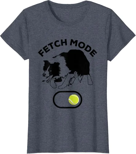 Vista 16 de Border Collie Stuff - Camiseta de pelota de tenis para hombre, Border Collie Fetch, Blanco Gris Oscuro