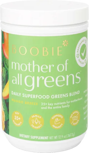Vista 11 de Boobie Mother of All Greens Tu nuevo ritual familiar, polvo diario de súper verduras con más de 35 nutrientes esenciales para mamás y familias