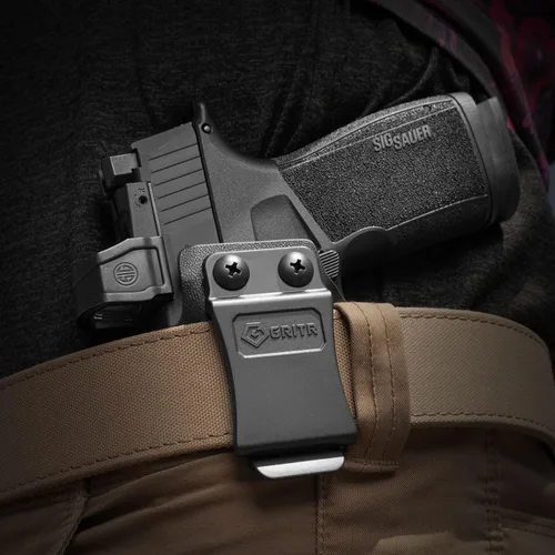 Vista 3 de GRITR IWB Kydex Right/Left Hand Sig Sauer P365-XMACRO Pistol Holster - Optic Cut, Concealment Claw, Open Bottom, 1.5" Belt Clip, Adjustable