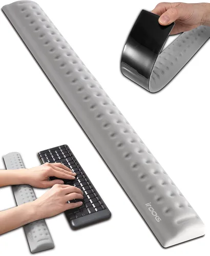 Vista 16 de i-Rocks Reposamuñecas de Espuma Viscoelástica para Teclado - Reposamuñecas que Reduce el Dolor para Teclado de Computadora - Reposamuñecas con Base