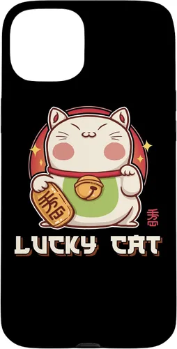 Vista 9 de Funda para iPhone 16 Maneki Neko Waving Cat Lucky Feline Lucky Kawaii Anime