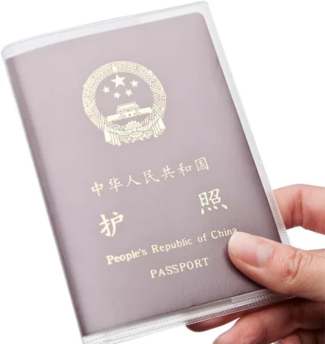 Vista 2 de 16 fundas de plástico transparente esmerilado para pasaporte, funda protectora de pasaporte impermeable de PVC, funda para pasaporte, soporte