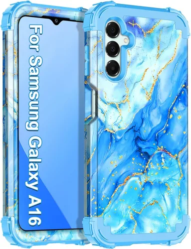 Vista 52 de Casetego Funda para Galaxy A16 5G, Tres Capas de Alta Resistencia Robusta a Prueba de Golpes, Protección Completa Rugosa de PC Duro + Parachoques