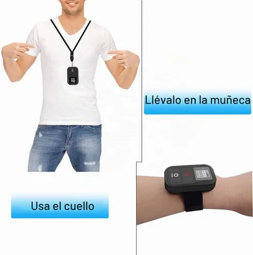 Vista 5 de Suptig Control remoto WiFi compatible con GoPro Hero 8/7/6/5/4/3+/Session - Control remoto inalámbrico impermeable (negro)