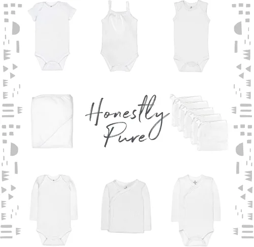 Vista 3 de HonestBaby 5-Pack Cami Tops Sleeveless T-Shirts 100% Organic Cotton for Infant and Toddler Baby Girls