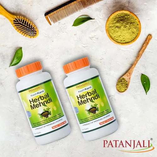 Vista 3 de Patanjali Kesh Kanti Herbal Mehndi 3.53 oz (paquete de 3)