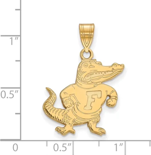 Vista 2 de University of Florida Albert E Gator - Colgante con diseño de mascota chapado en oro