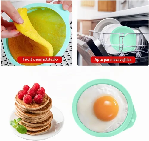 Vista 5 de 6 Piezas Moldes para Freidora de Aire, Moldes de Silicona para Huevos en Forma de Huevitos para Tapas de Muffin, Tostadas, Accesorios Antiadherentes