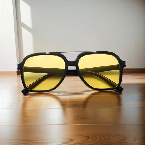 Vista 2 de ADE WU Gafas de sol cuadradas de moda para mujer y hombre, diseño de moda, estilo aviador, gafas de sol