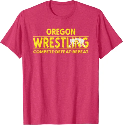 Vista 35 de Oregon Wrestling - Camiseta para competir, derrota, repetir