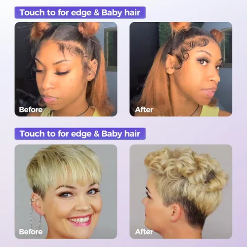 Vista 6 de Sunmay Mini plancha plana inalámbrica, alisadora de pelo de lápiz de 3/10 pulgadas para cabello corto, corte Pixie y flequillo, rizador de viaje