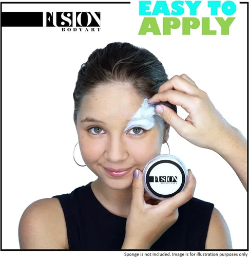 Vista 3 de Fusion Body Art Pintura facial Pro Parafina blanca (1.26 onzas), calidad profesional activada por agua para la cara y el cuerpo, suministros