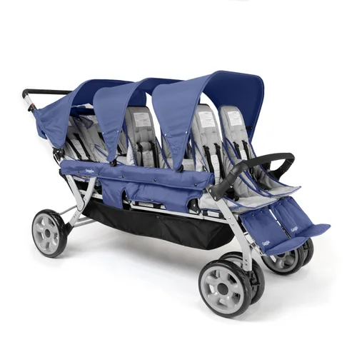 Vista 11 de Gaggle Jamboree - Cochecito plegable para niños de 6 asientos, color negro