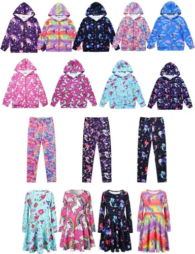 Vista 7 de Sudadera con capucha para niñas con cremallera y bolsillos
