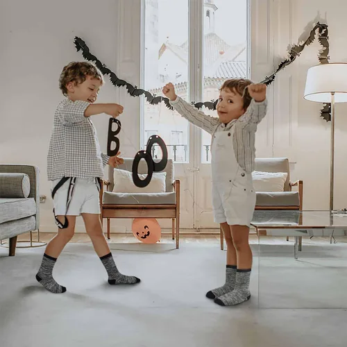 Vista 7 de Calcetines de invierno para niños, 6 pares de calcetines cálidos para niños y niñas, calcetines térmicos pesados y acogedores para niños de 3 a 14