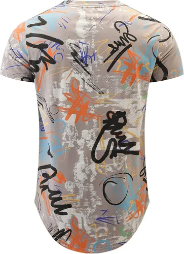 Vista 2 de Camiseta YININF Hipster Hip Hop de manga larga para hombre