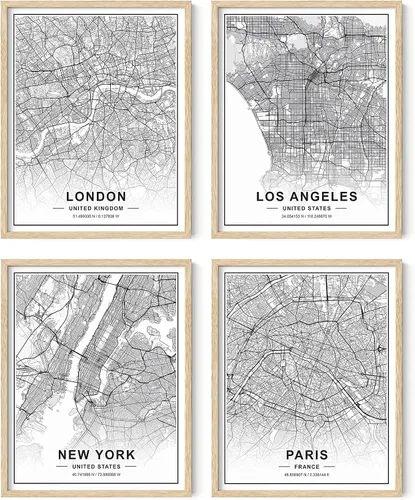 Vista 16 de HAUS AND HUES Arte de pared de rascacielos de la ciudad de Nueva York, juego de 6 carteles de horizonte de Nueva York, decoración moderna de pared