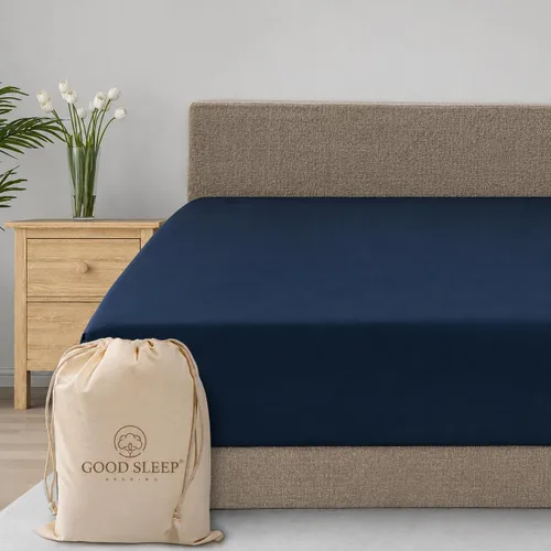 Vista 21 de Good Sleep Bedding - Sábanas ajustadas suaves y transpirables, tamaño individual, 800 hilos, 100% algodón egipcio, tejido satinado, estilo hotel