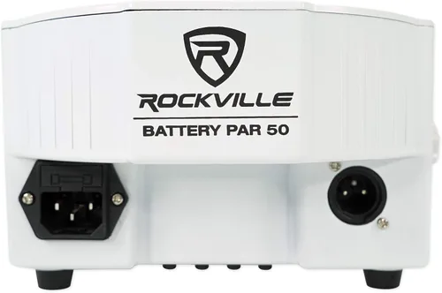 Vista 7 de (3) Rockville Battery PAR 50 Blanco Recargable LED DMX DJ Wash Up Lights+Bag