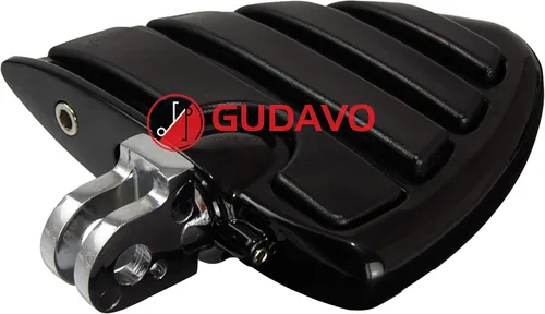 Vista 24 de Motocicleta cromo aluminio pie clavijas delantero pedal conductor clavijas con soportes para HONDA VF750 MAGNA 1996-2004 (G3I negro)