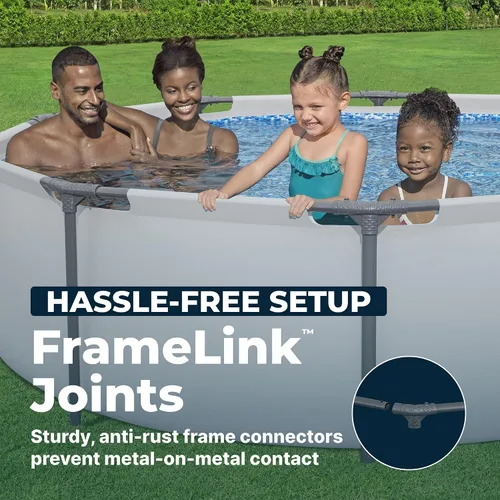 Vista 5 de Piscina Bestway Steel Pro sobre suelo, Azul