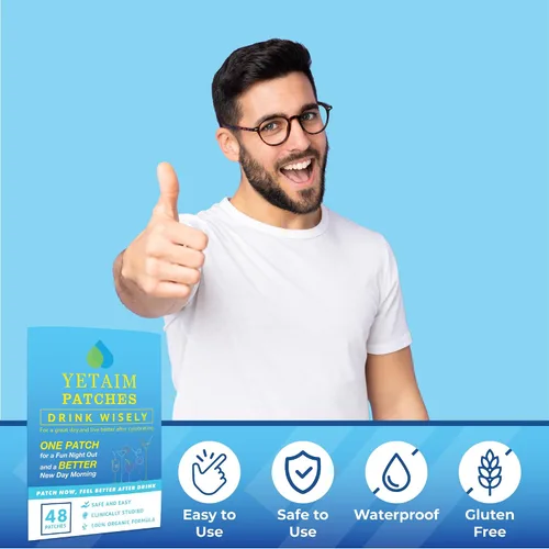 Vista 7 de YETAIM Parches de recuperación para mujeres y hombres: paquete de 48 unidades para impulso de energía y recuperación rápida - apoyo para día, noche