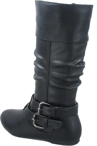 Vista 2 de Forever Sonny-54 - Botas de equitación para mujer con hebilla y puntera redonda