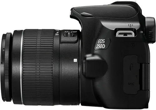Vista 3 de Cámara DSLR EOS 250D/Rebel SL3 con lente EF-S de 0.709-2.165 in + accesorio fotográfico Sunshine incluye: SanDisk 128GB tarjeta de memoria