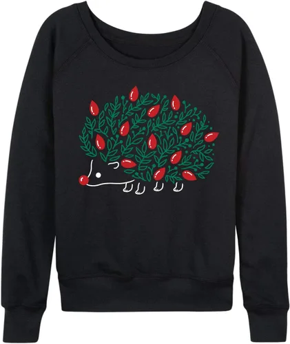 Vista 5 de Instant Message - Erizo navideño - Jersey de felpa francesa para mujer