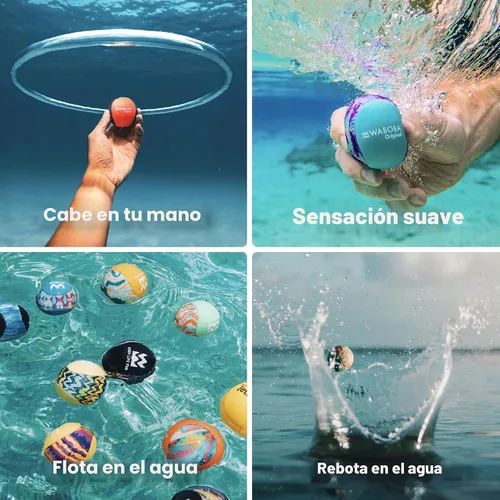 Vista 5 de Waboba Paquete de 2 pelotas de salto de agua para juegos de piscina y playa, pelota de rebote de agua, regalo para niños y adolescentes, abstracto