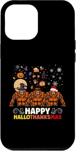 Vista 25 de iPhone 16 Halloween Thanksgiving Christmas Hallothanksmas Bigfoot Case