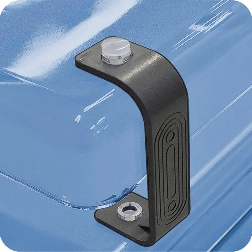 Vista 8 de Acrimet Bandeja de cartas tradicional de 2 niveles con carga frontal de plástico para escritorio (color azul transparente)