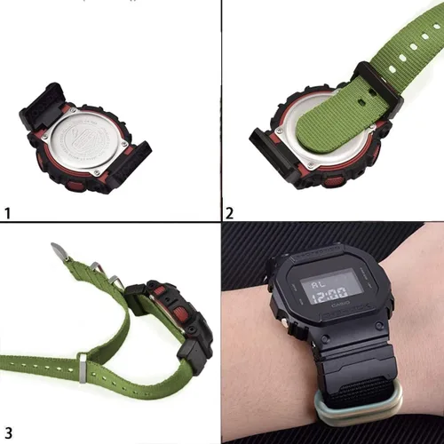 Vista 7 de Lijinlan Correa de nailon balístico militar de repuesto para correas de reloj G-Shock compatibles con Casio G-Shock Watch