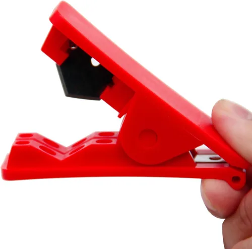 Vista 5 de Litoexpe 3 piezas de cortador de tubos de plástico PTFE, cortador de tubo rojo, cortador de manguera de tubo cuadrado para tubo de nailon PVC PU