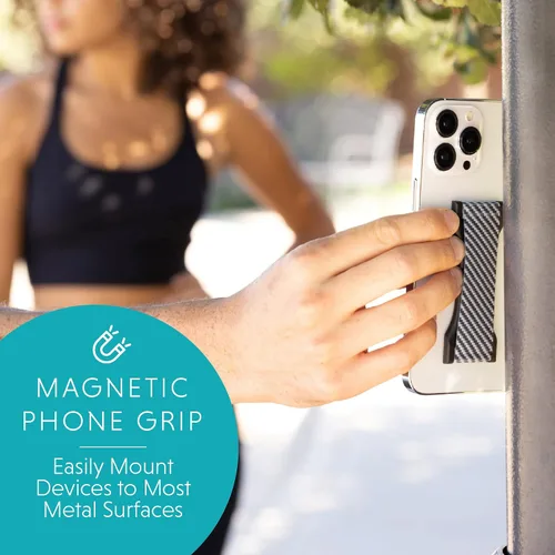Vista 4 de LOVEHANDLE PRO Premium Phone Grip - Correa de silicona para teléfono - Soporte magnético para teléfono y soporte para teléfono inteligente y tableta