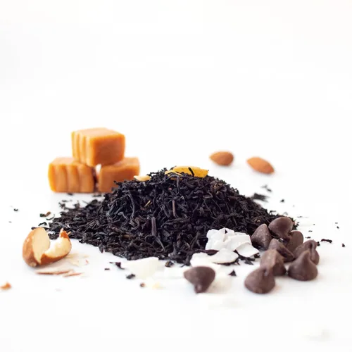 Vista 6 de Joy de coco y chocolate orgánico, bolsas de té de hojas sueltas, Positively Tea LLC. (453.5 g - 1 lb).
