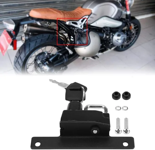 Vista 8 de Acouto Para r ninet Scrambler-Gancho de montaje de bloqueo de casco de aleación lateral derecho para R Nine T 2017-2018