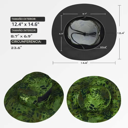 Vista 4 de KastKing Sol Armis UPF 50 Boonie Hat for Sun Protection,Men Women Emboscada