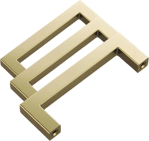 Vista 15 de Hickory Hardware - HH075326-BGB - Manija de la colección Skylight, 3 pulgadas de centro a centro, latón dorado cepillado.
