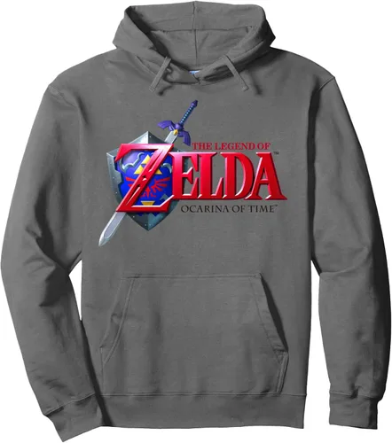 Vista 8 de Nintendo Zelda Ocarina of Time - Sudadera con capucha y logotipo clásico Azul Marino