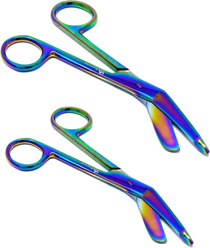 Vista 18 de Juego de 2 tijeras de vendaje para enfermeras médicas (A2ZSCILAB) (cromadas 3.5 + 4.5 pulgadas)