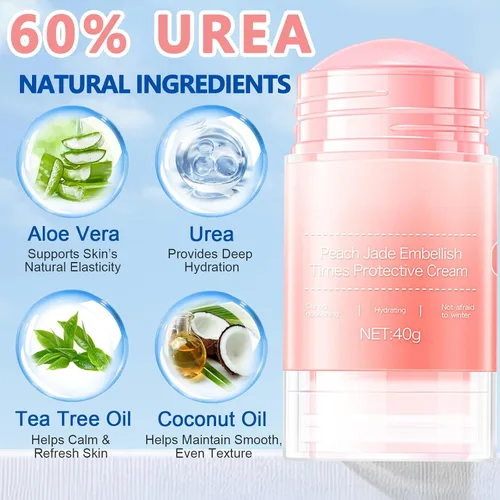 Vista 3 de Crack Feet - Barra de prevención de urea, 60 %, crema antigrietas para pies, crema hidratante para pies, crema suavizante y nutritiva, para talones