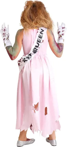 Vista 3 de Disfraz de reina zombi para niña