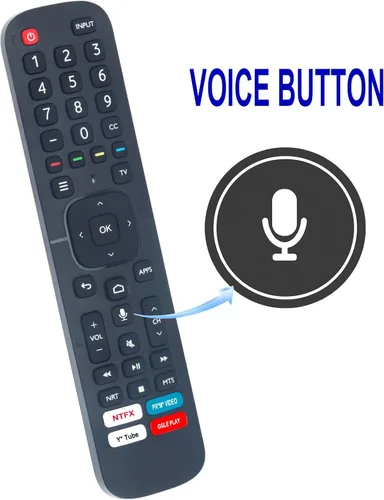 Vista 2 de Allimity ERF2K60H - Remoto de voz de repuesto para Hisense TV 50H6570G 65H6570G 70H6570G 65Q9G 43H78G 50H78G 55H78G 58H78G 65H9G 43H5670G 65H78G