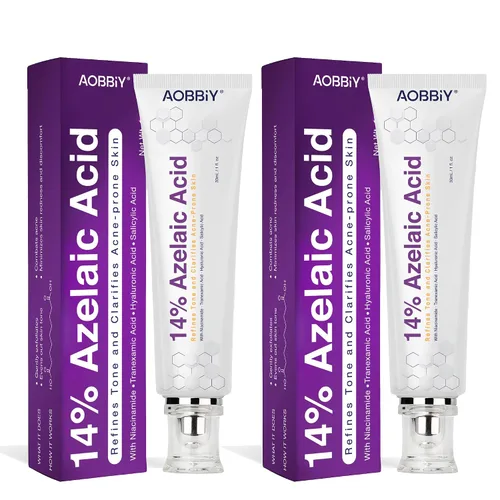 Vista 10 de AOBBIY Crema de Ácido Azelaico para la Cara: Crema Facial de Ácido Azelaico para Calmar el Enrojecimiento, Tono Desigual, Piel Proclive a Granos