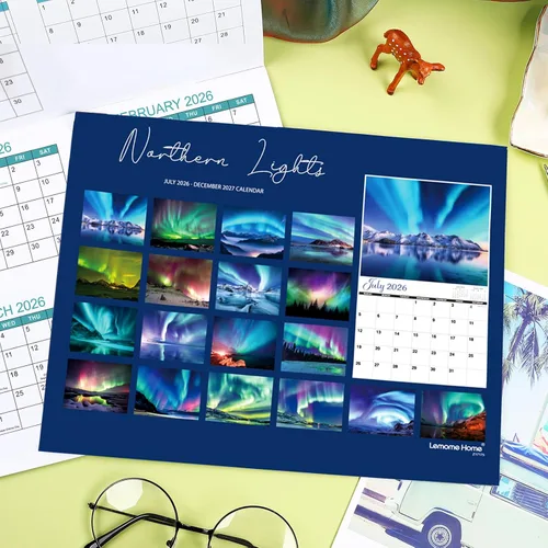 Vista 9 de Calendario de pared 2026-2027, calendario 2026-2027, julio 2026 - diciembre 2027, 8.5 x 11 pulgadas, calendarios 26-27, calendario de 18 meses