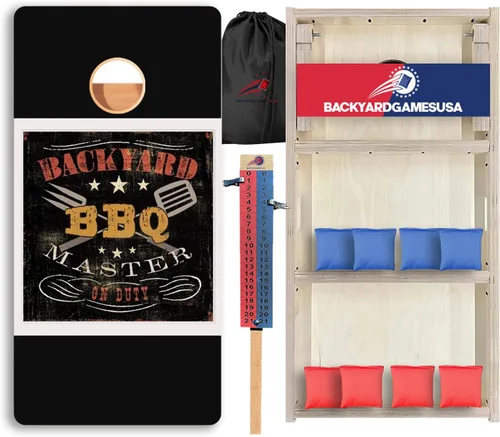 Vista 118 de CornholeGamesUSA Pro - Juego de tablas de Cornhole Fabricado en Estados Unidos Abedul báltico 3/4 Sin rebote Patas triples gruesas Dos 1