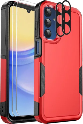 Vista 21 de Funda para teléfono Samsung Galaxy A15 5G, [protección contra caídas de grado militar de 15 pies]