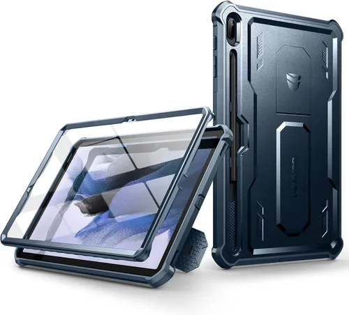 Vista 9 de Dexnor Funda para Galaxy Tab S8/S7 de 11 pulgadas, Protector de Pantalla Integrado y Soporte - Porta S Pen, Cubierta Protectora de Cuerpo Completo